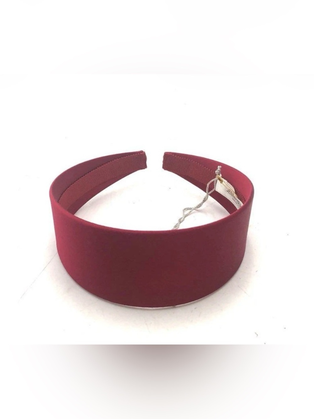 Jennifer Behr Women's Red Wide Satin Headband New NWT Handmade NYC
